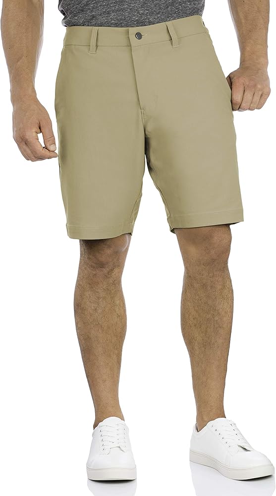 CC Regular & Slim Fit 9" Quick Dry No-Iron Mens Casual Shorts | Durable Chino Shorts for Men | Comfortable Mens Chino Shorts