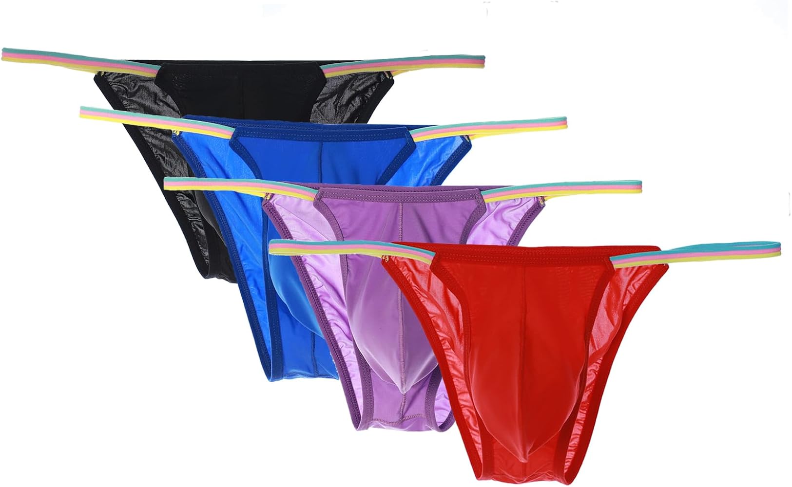 Men's Low Waist String Tanga Bikini Briefs Thongs Stretchy Cheeky Back Underwear Swimwear Panties