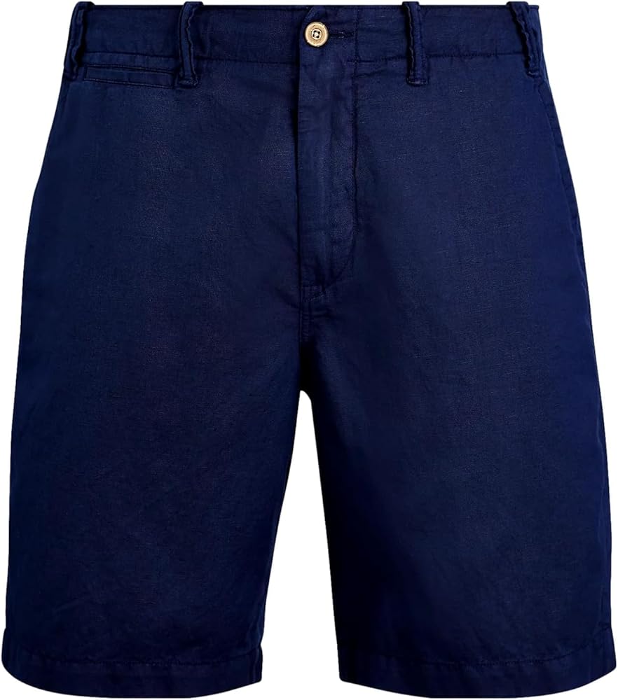 Polo Ralph Lauren Men's 8.5-Inch Classic Fit Linen-Cotton Shorts-Newport Navy-36