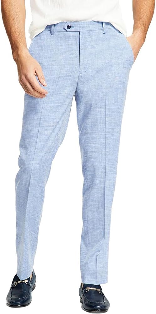 Alfani Mens Slim Fit Straight Leg Suit Pants Blue 32/34