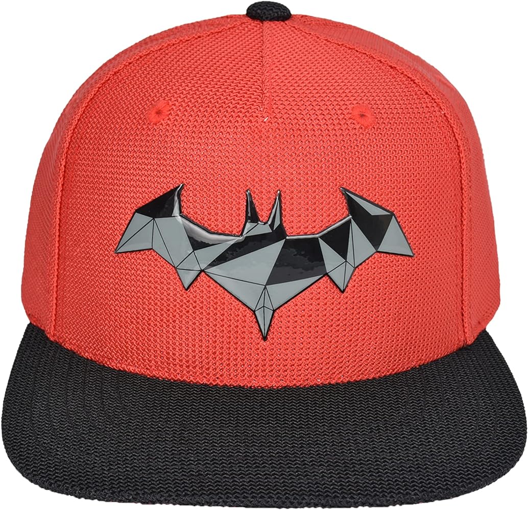 DC Comics Batman Baseball Hat, Flat Brim Bill Adjustable Ball Cap