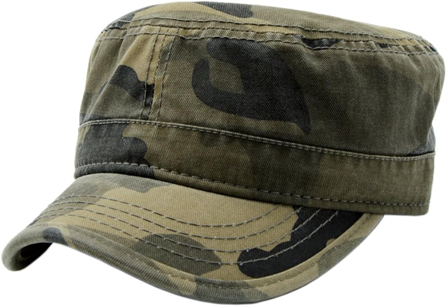 Cotton Trucker Cap Cadet Military Hat Army Cap for Unisex Adult (Camouflage)