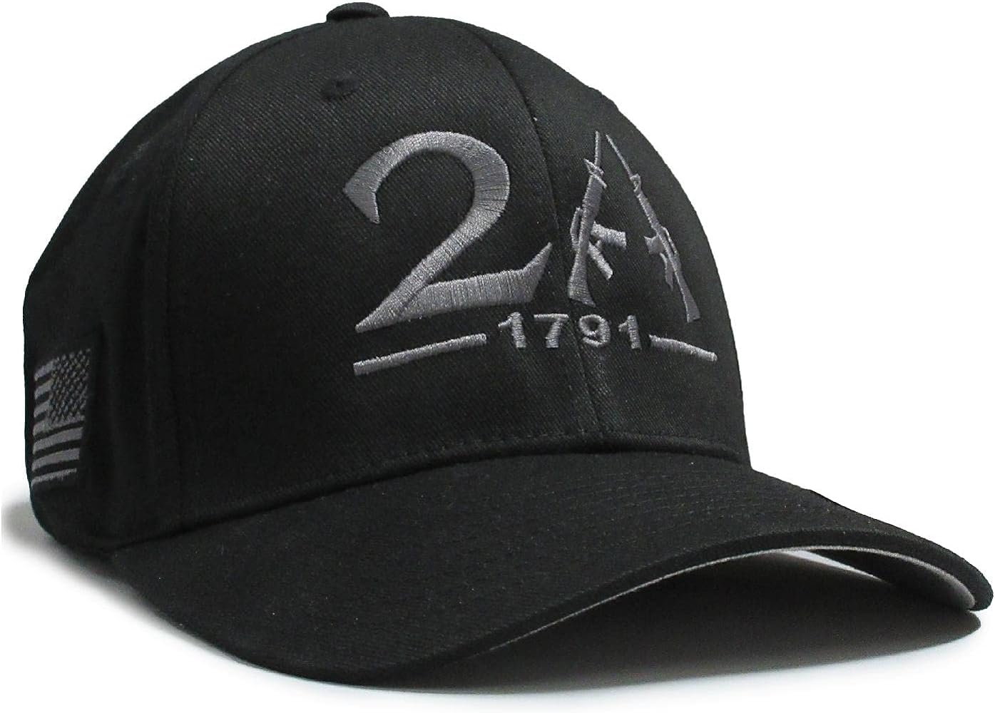 2nd Amendment 1791 AR-15 Style Flexfit Embroidered Black/Gray Hat cap