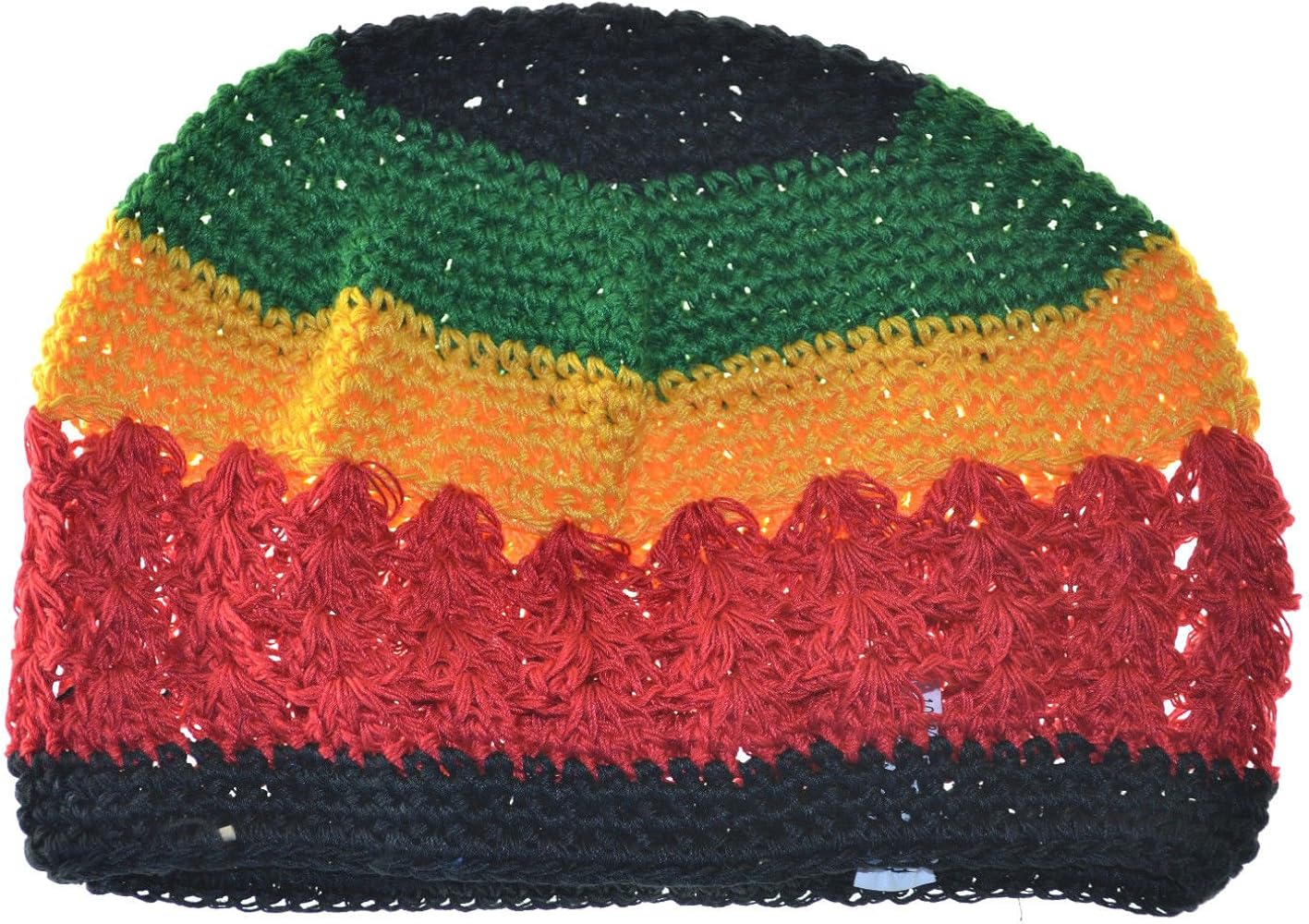 MM Kufi Hat Crochet Cap Rasta Beanie Black Red Yellow Green