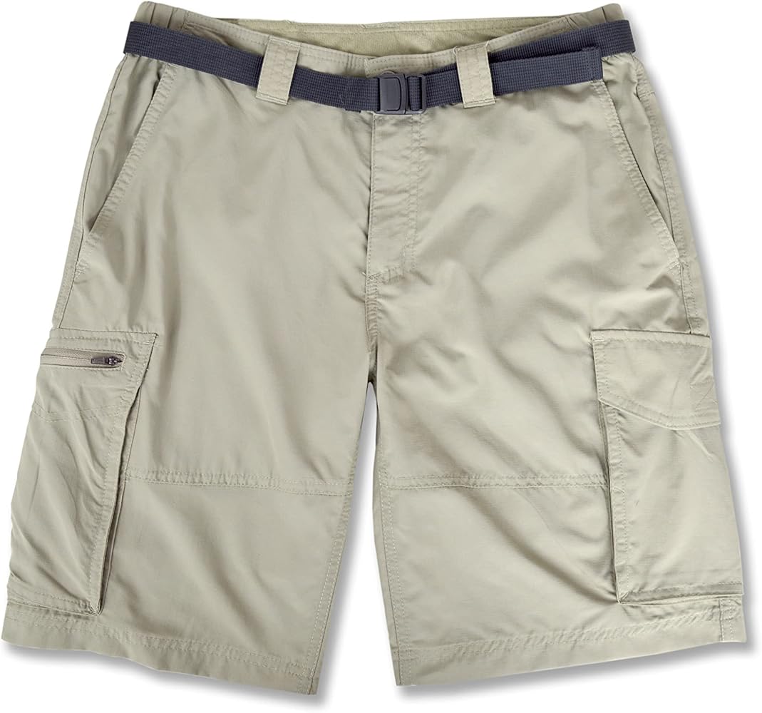 Columbia Mens Kestrel Trail Omni-Wick UPF 50 Cargo Shorts (40W/Ins 10", Stone Beige)