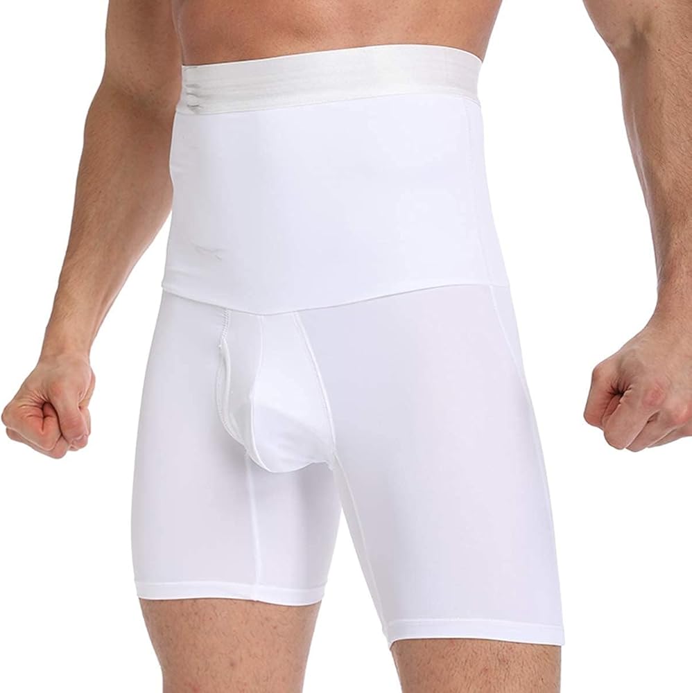 SLIMBELLE Mens Shapewear Tummy Control Shorts High Waist Girdle Boxer Briefs Corewear Compression Underwear