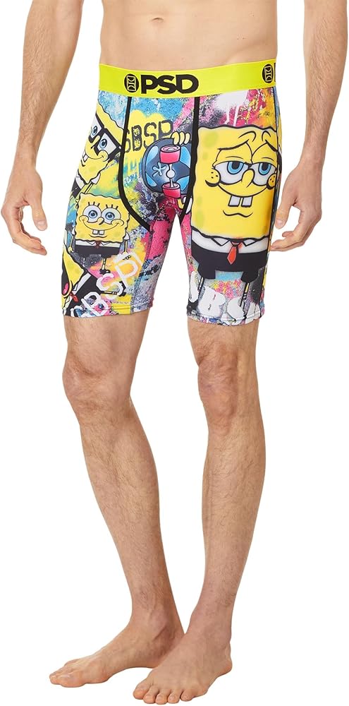 PSD Men's Spongebob Squarepants Boxer Briefs - Breathable and Supportive Men's Underwear with Moisture-Wicking Fabric