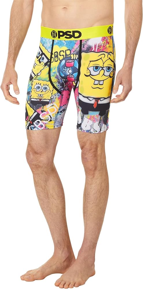 PSD Men's Spongebob Squarepants Boxer Briefs - Breathable and Supportive Men's Underwear with Moisture-Wicking Fabric