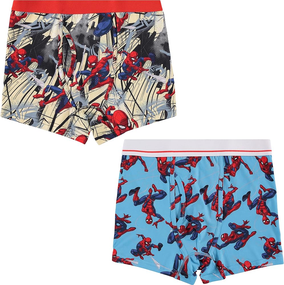 Marvel Mens Comics Boxer Briefs - Spiderman Mens Underwear - 2 Pack Boxer Briefs