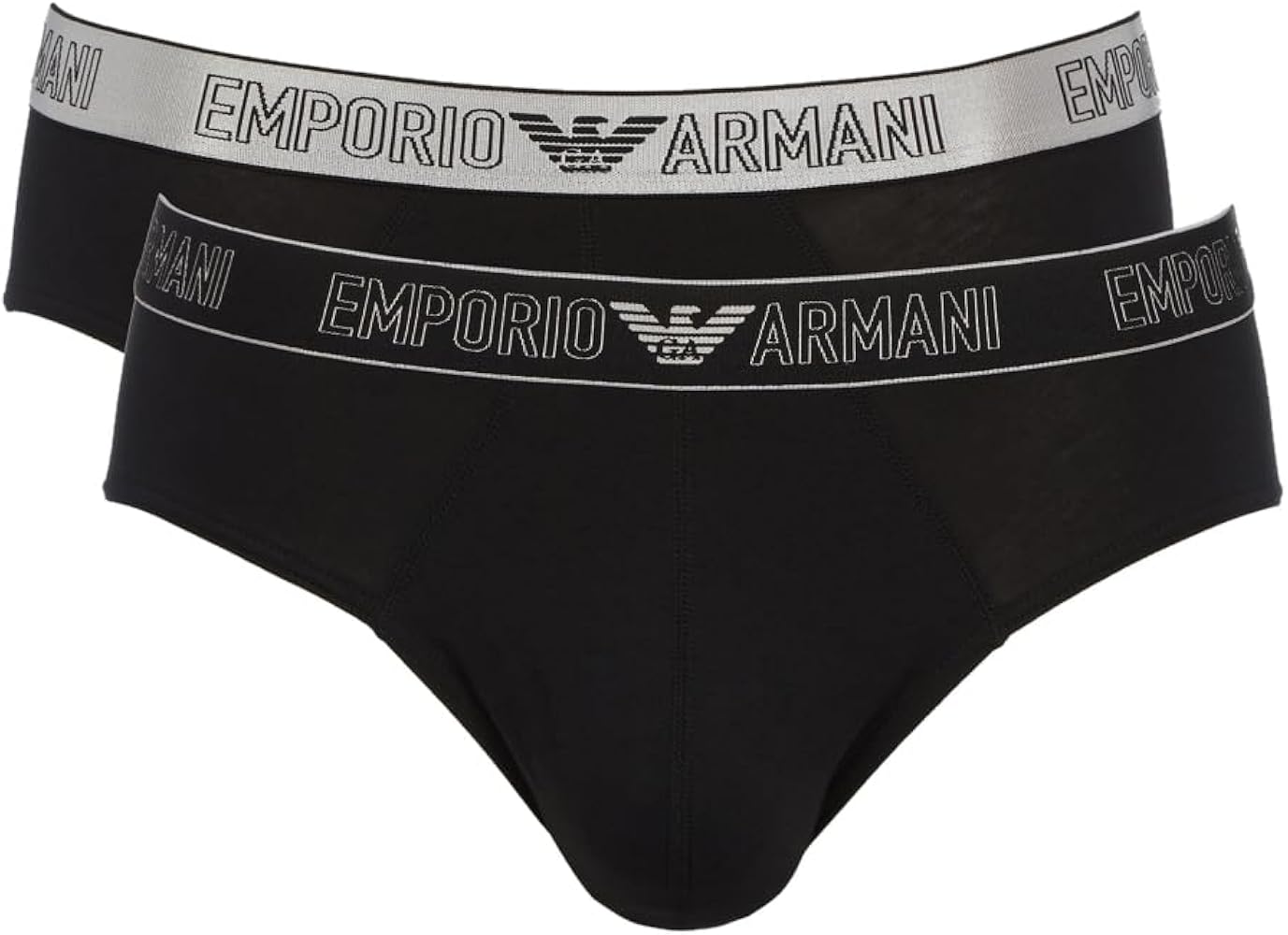 Emporio Armani Men's Silver Set 2 Pack Brief