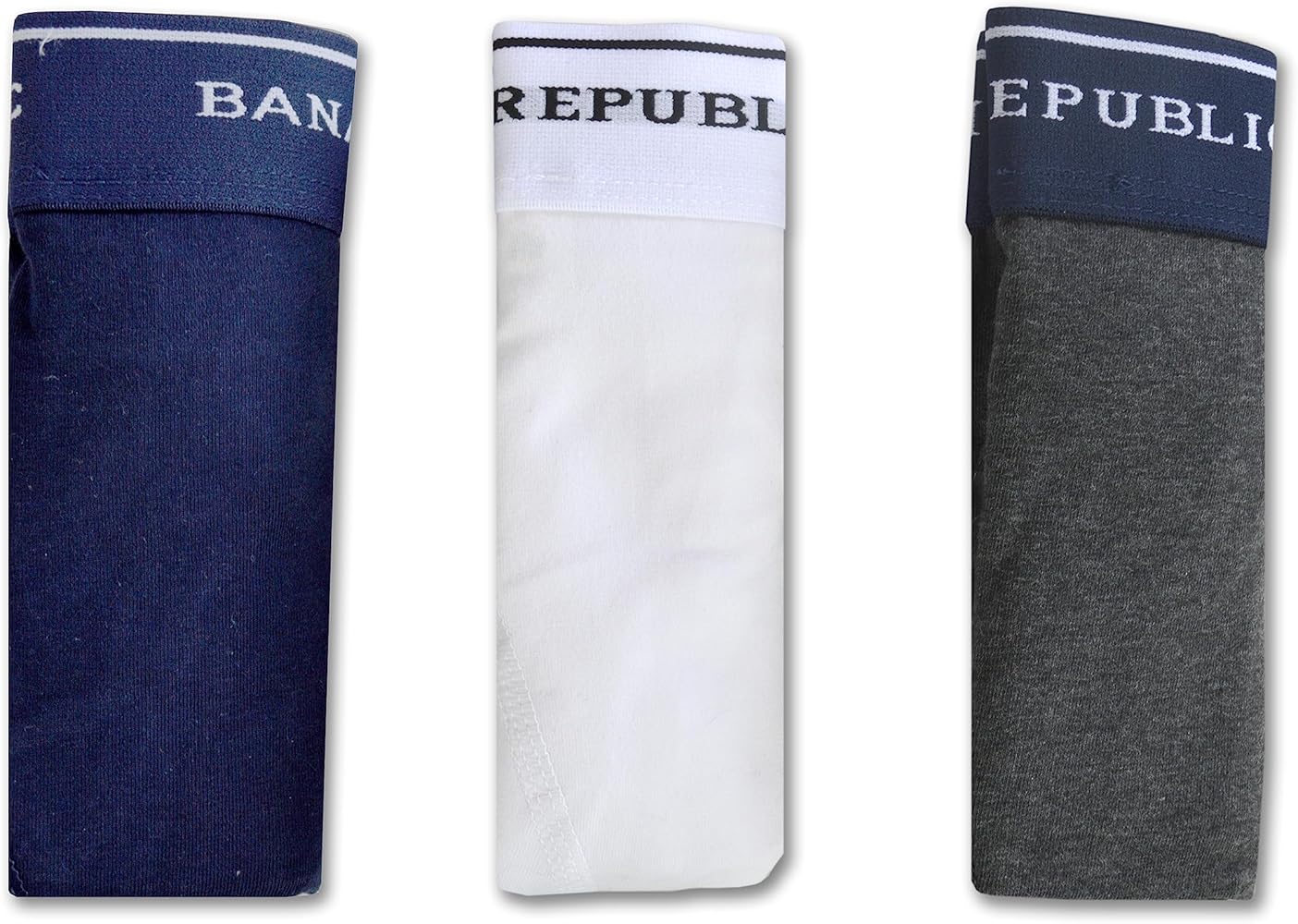 Banana Republic Mens Organic Cotton Blend Elastic Waistband 3 Pack Boxers Briefs,