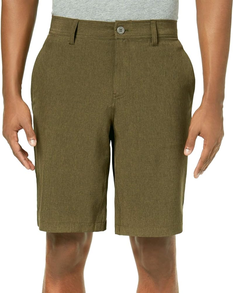 32 DEGREES Olive Men Performance Flat Front Stretch Shorts Green 42