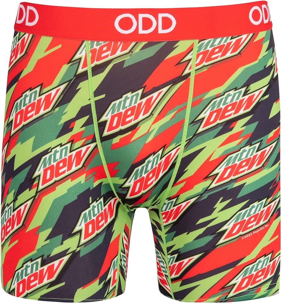 Odd Sox, Men's Novelty Boxer Briefs, Pepsi or Mt. Dew Soda, Fun Graphic Prints