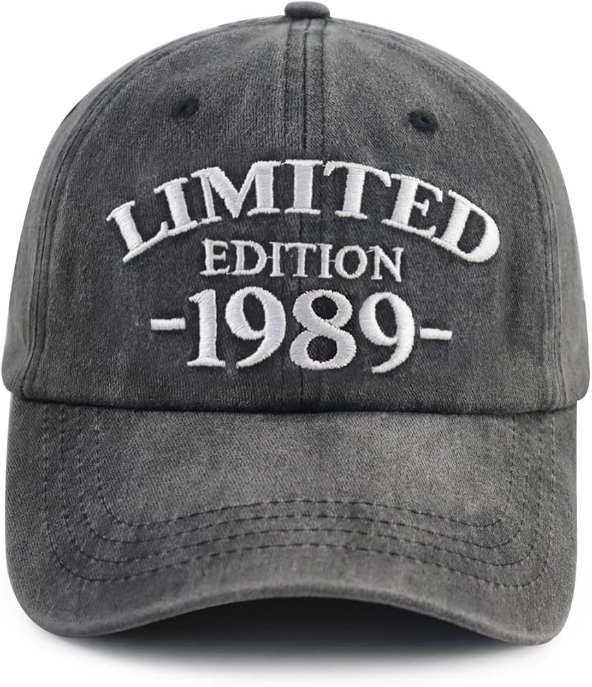 Limited Edition 1980 1981 1982 1983 1984 1985 1986 1987 1988 1989 Hat for Women Men, Adjustable Cotton Baseball Cap