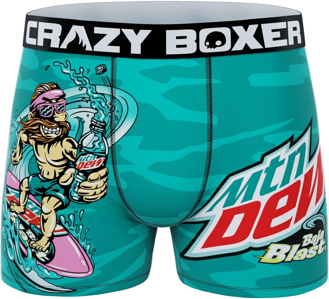 CRAZYBOXER Men's Underwear Mountain Dew Stretch Breathable Boxer Brief Anti-irritation