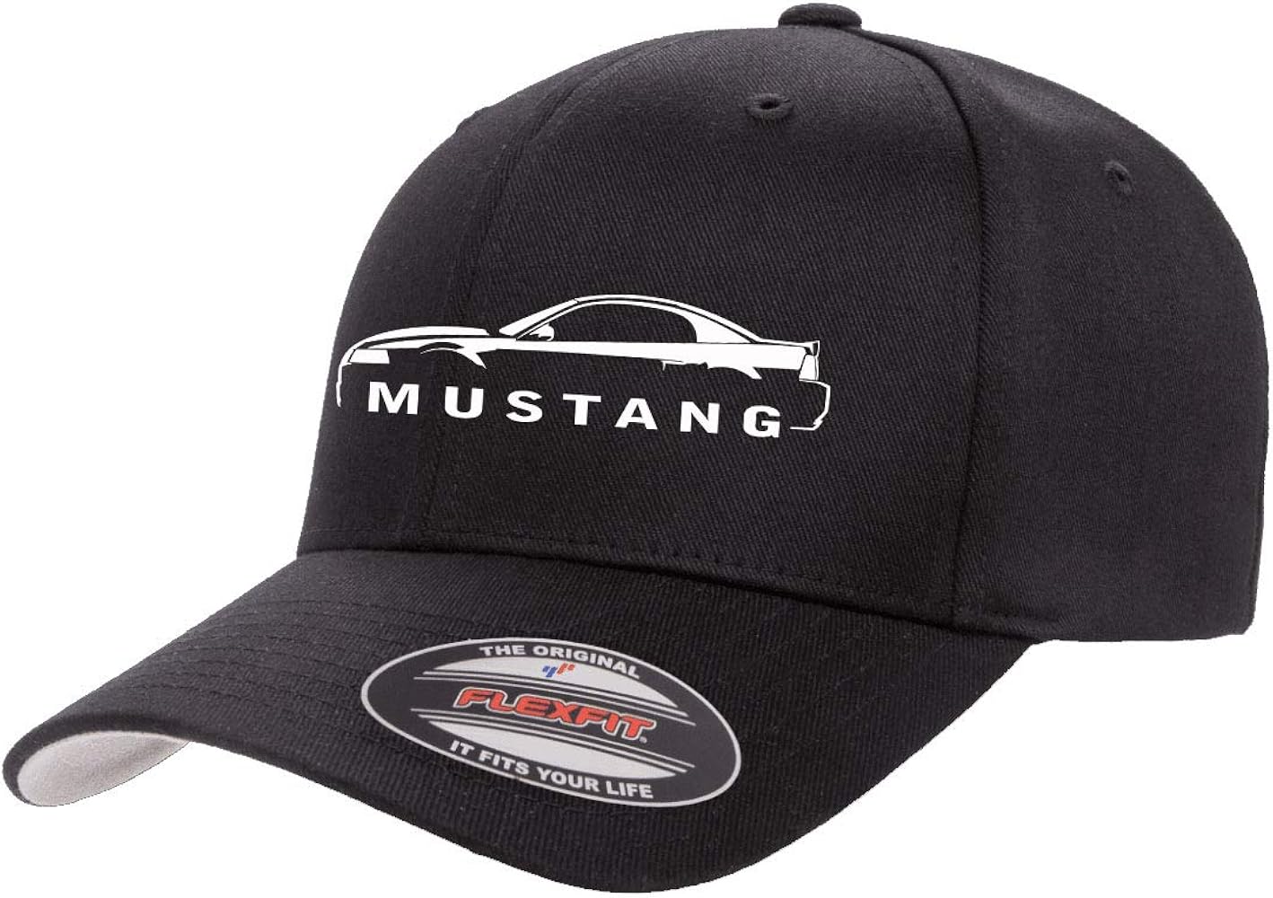 1999-04 Ford Mustang Hardtop Classic Outline Design Flexfit 6277 Athletic Baseball Fitted Hat Cap