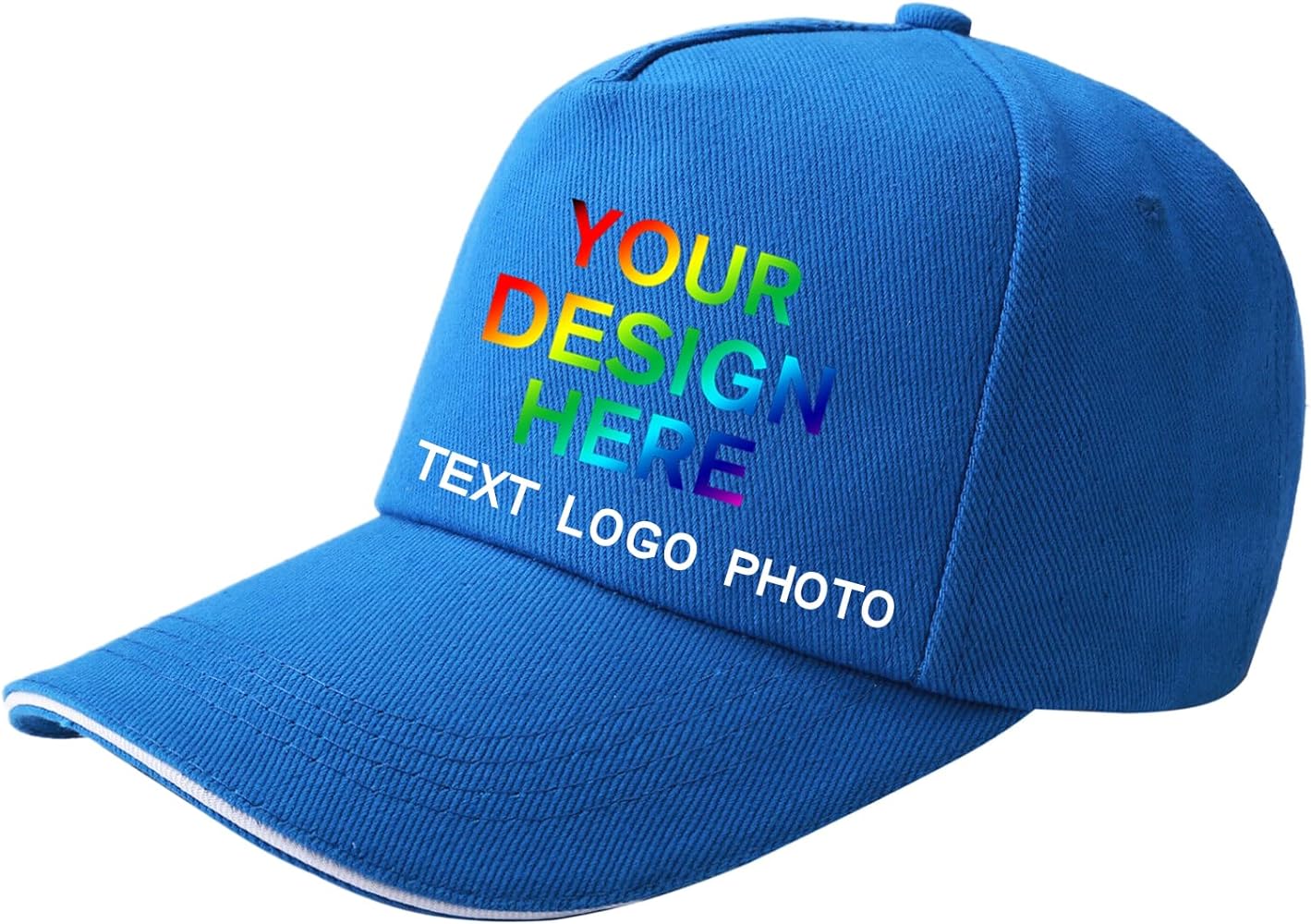 Custom Personalized Baseball Cap with Text Logo Photo - Custom Caps Hats for Men & Women - Customize Cap Adjustable Buckle