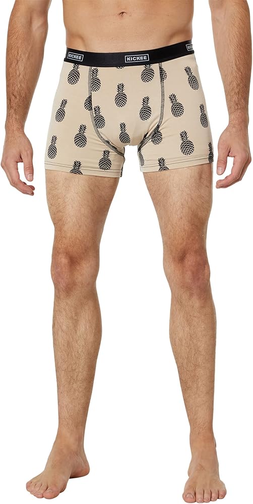 KICKEE Men’s Print Boxer Brief Underwear, Silky Soft Printed Briefs for Men