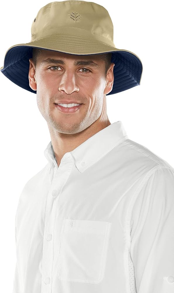 Coolibar UPF 50+ Men's Nate Chlorine Resistant Bucket Hat - Sun Protective