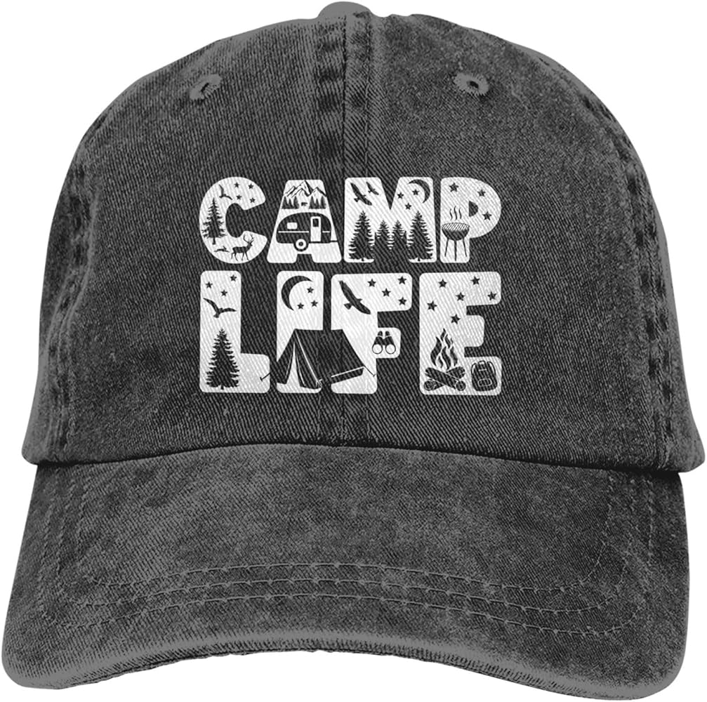 Welcome to Our Campsite Baseball Cap Golf Dad Hat Adjustable Original Classic Low Profile Cotton Hat Men Women