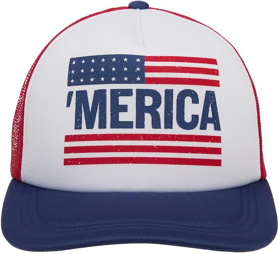 Bioworld 4th of July American Flag ‘Merica Trucker Hat