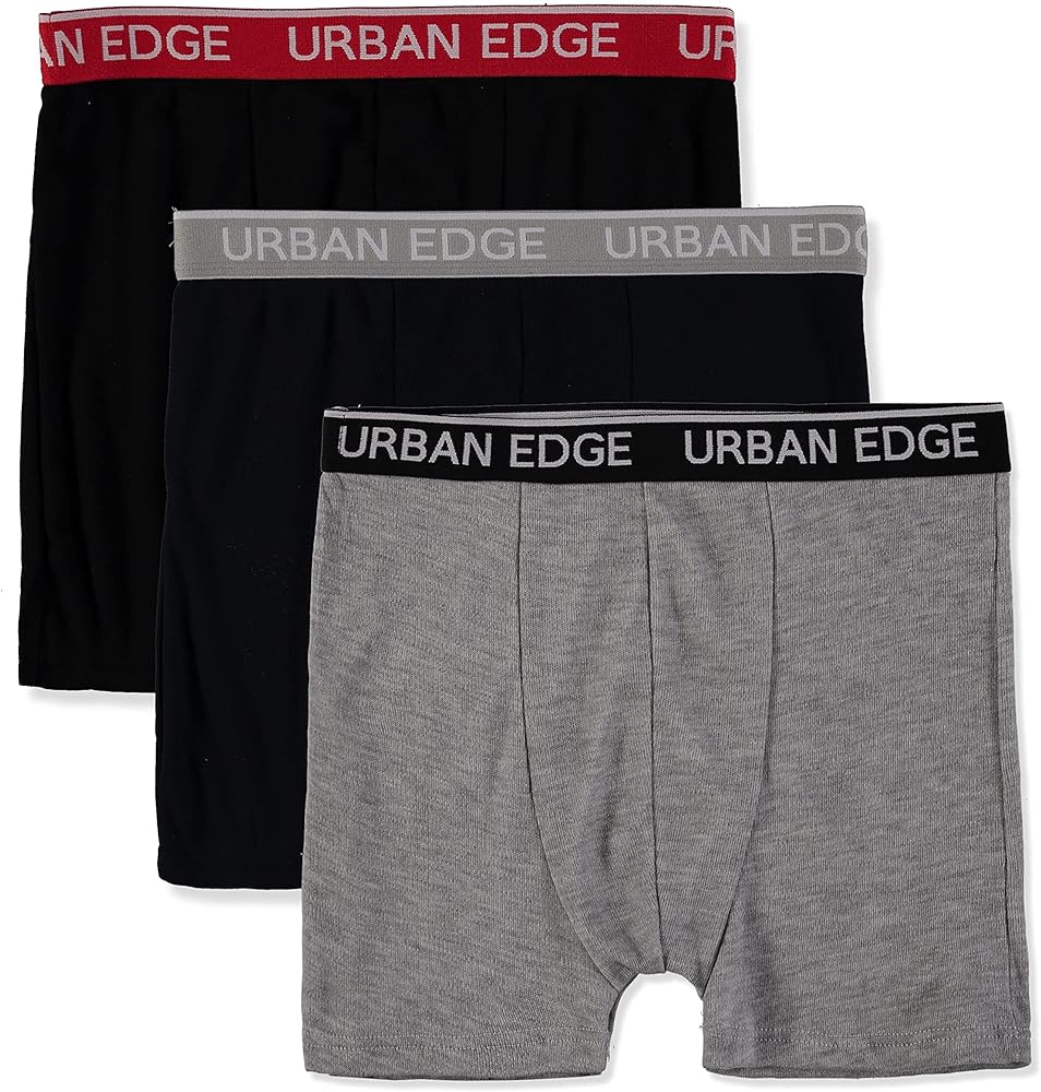 URBAN EDGE Men's Underwear Multipack Boxer Briefs, Assorted