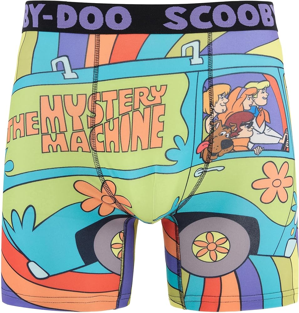 Scooby-Doo Men's Boxer Briefs - No Fly, Anti-Chafing Stitching, Comfort Shaped/Cotton Lined Crotch