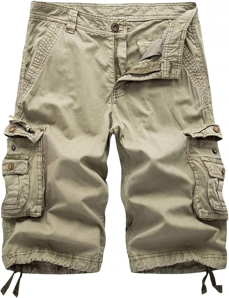 Men's Military Tactical Cargo Shorts Sports Casual Pants Streetwear Loose Fit Sweatpants with Pockets