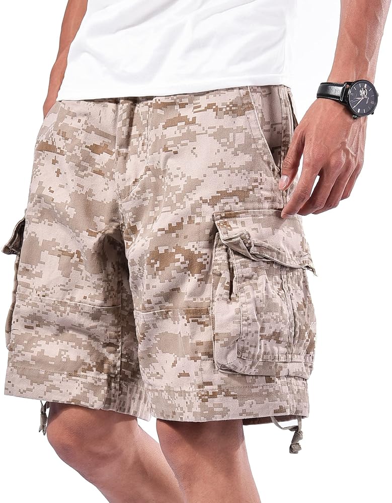 Backbone Mens Army Tactical Military Cargo Shorts Work Fishing Camping Camo Shorts