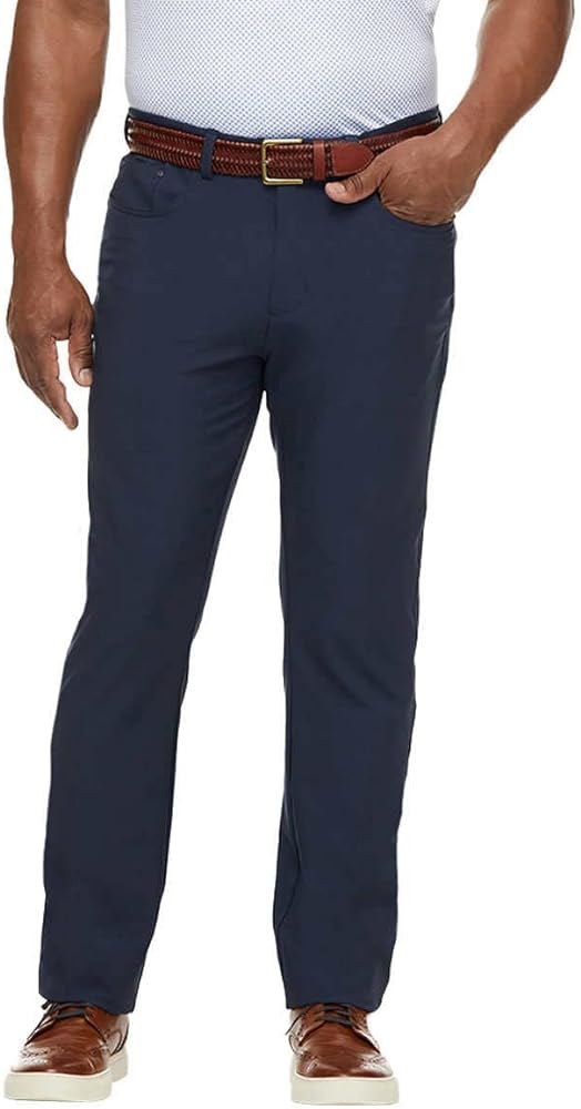 Greg Norman ML75 Performance Men's Pant |5 Pocket Pant Performance Pant|ML75 Luxury Microfiber - Dark Blue 34W X 29L