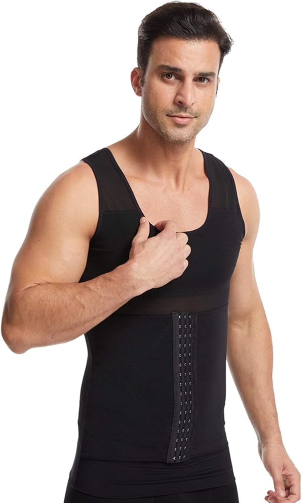 Men Body Shaper Slimming Vest Tank Top Tummy Belly Compression Shirt Underwear Moobs Binder