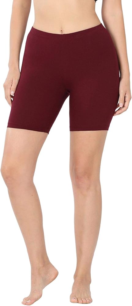 Zenana PREMIUM COTTON BIKER SHORTS