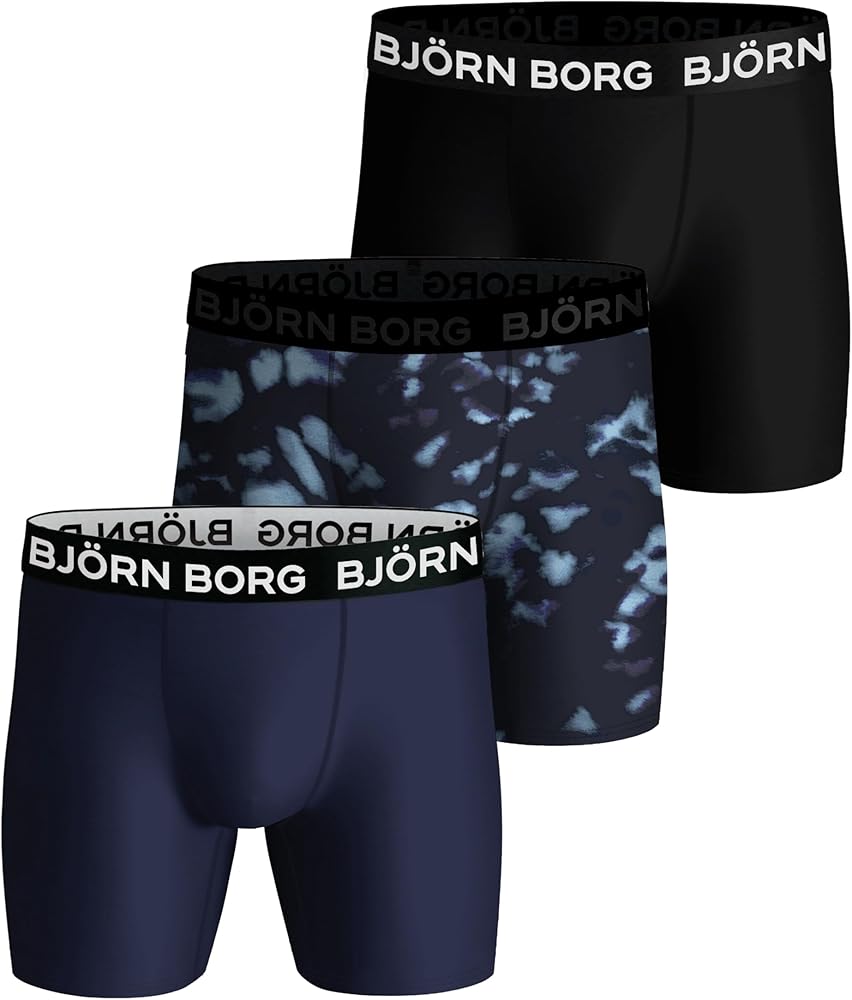 Björn Borg | Bjorn Borg PERFORMANCE BOXE 3Pack, Boxer Briefs for Men, Training Underwear, Multi-Packs Available