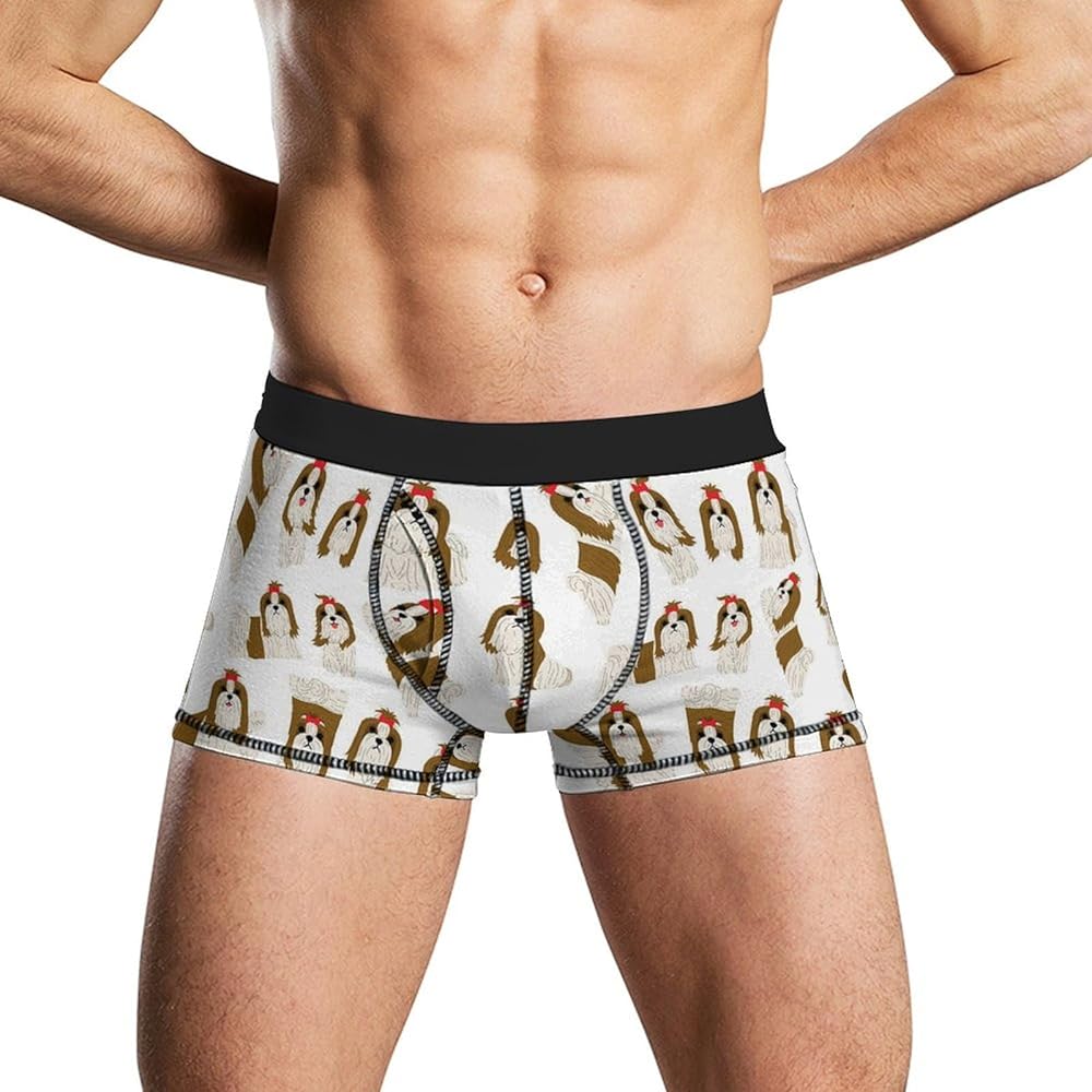 Shih Tzu Men's Boxer Briefs Soft Lightweight Underwear Stretch Trunks