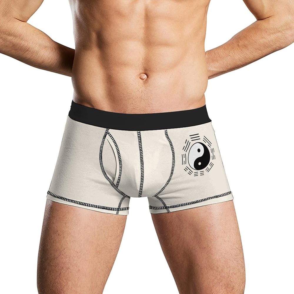 Yin And Yang Taoism Symbo Men's Boxer Briefs Soft Lightweight Underwear Stretch Trunks