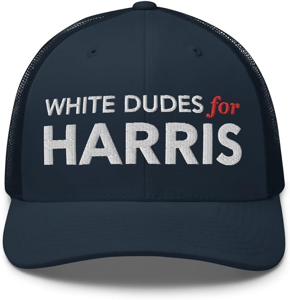 White Dudes for Harris Hat (Embroidered Trucker Cap)