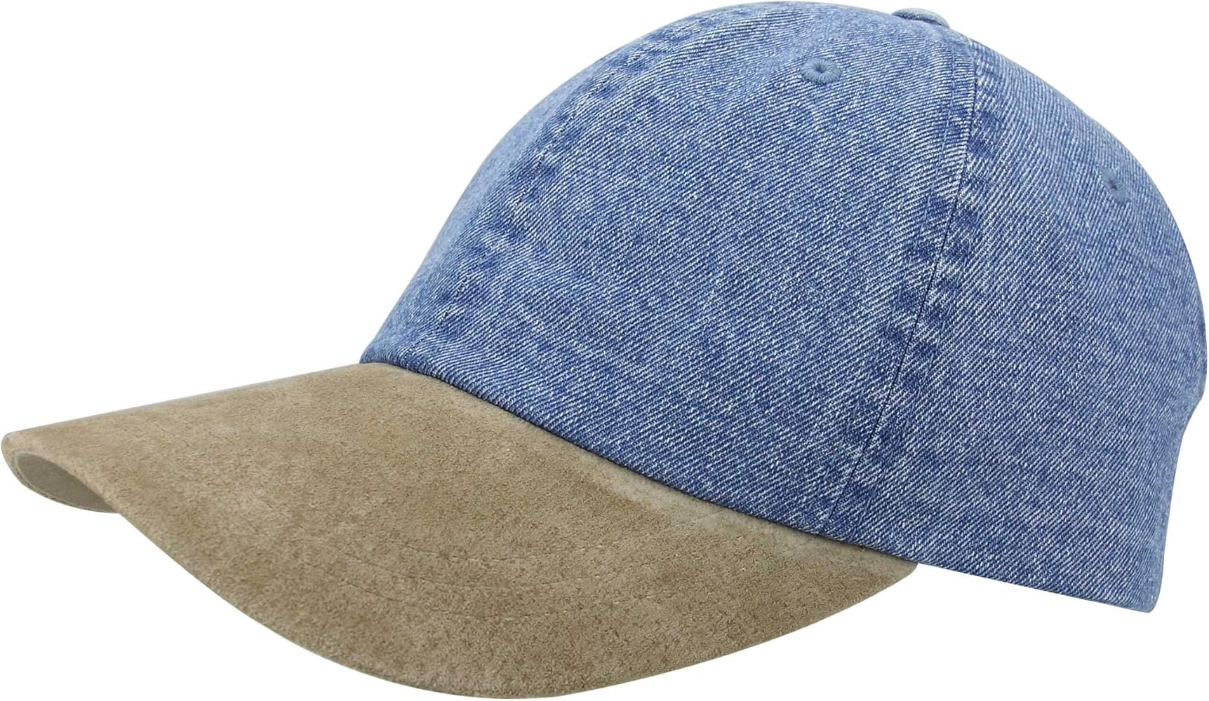 Suede Bill Denim Cap