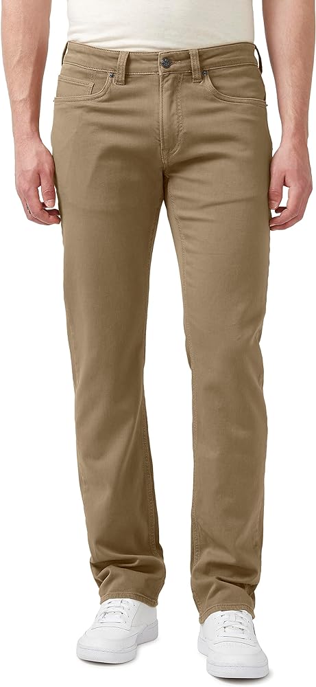 Buffalo David Bitton Men's Non-Denim Straight Leg Six French Terry Pants with Cotton Blend Stretch