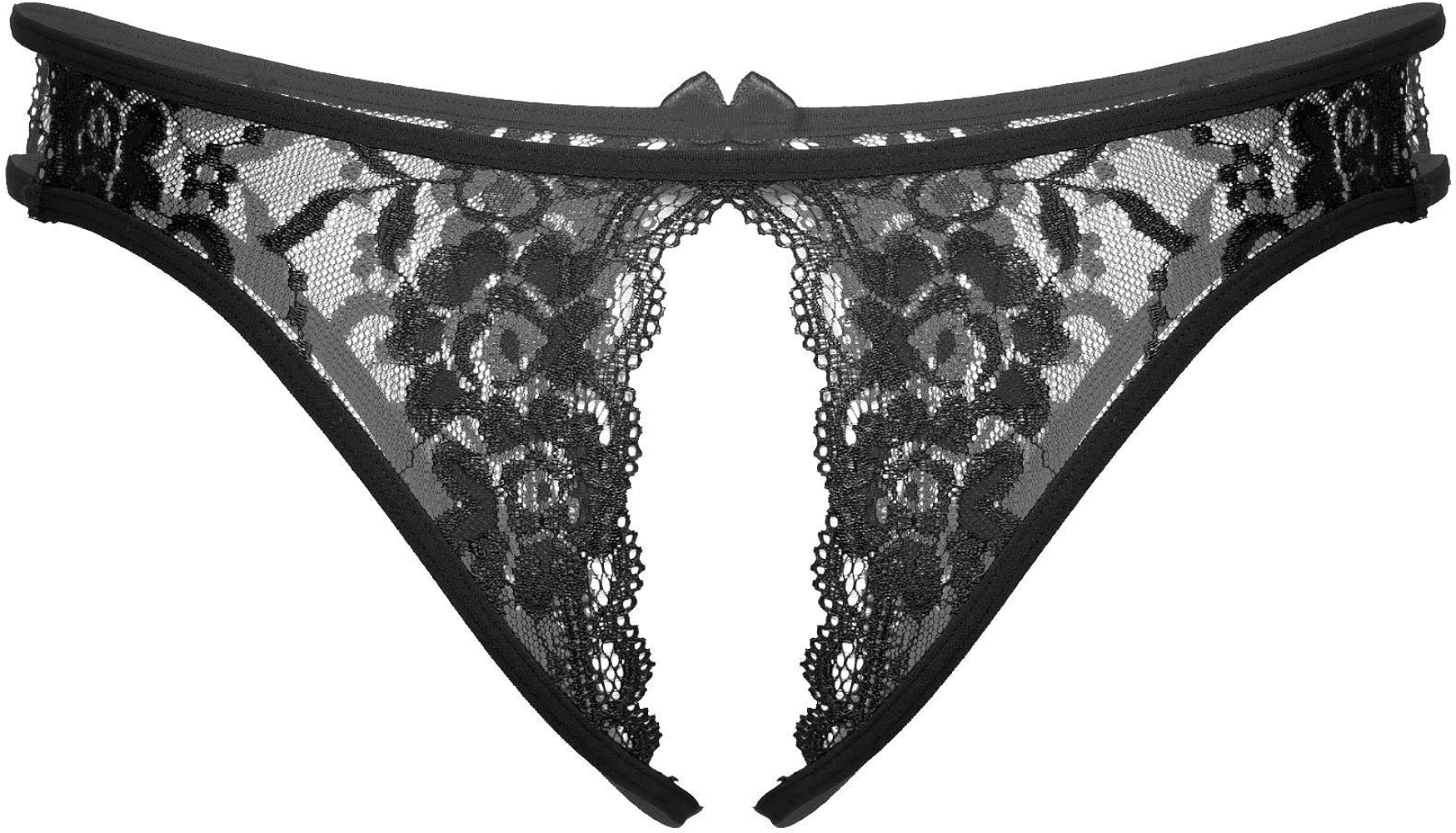 Mens Sissy Crossdress Floral Lace G-string Thongs Panties Ruffled Briefs Underwear Nightwear