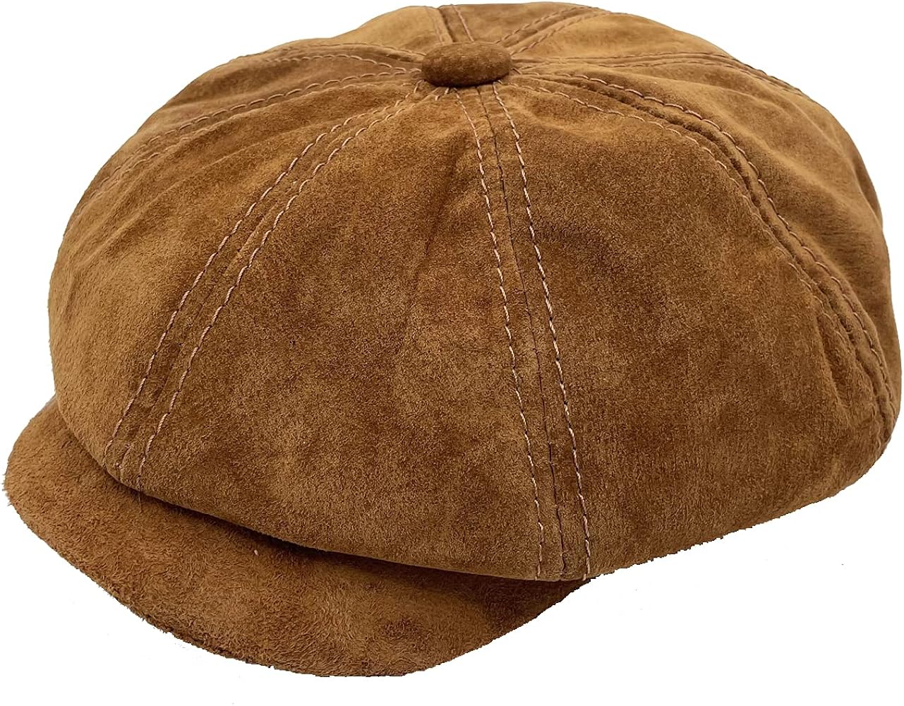 Men's 8 Piece Newsboy Flat Cap Leather Gatsby Ivy Golf Cabbie Hat