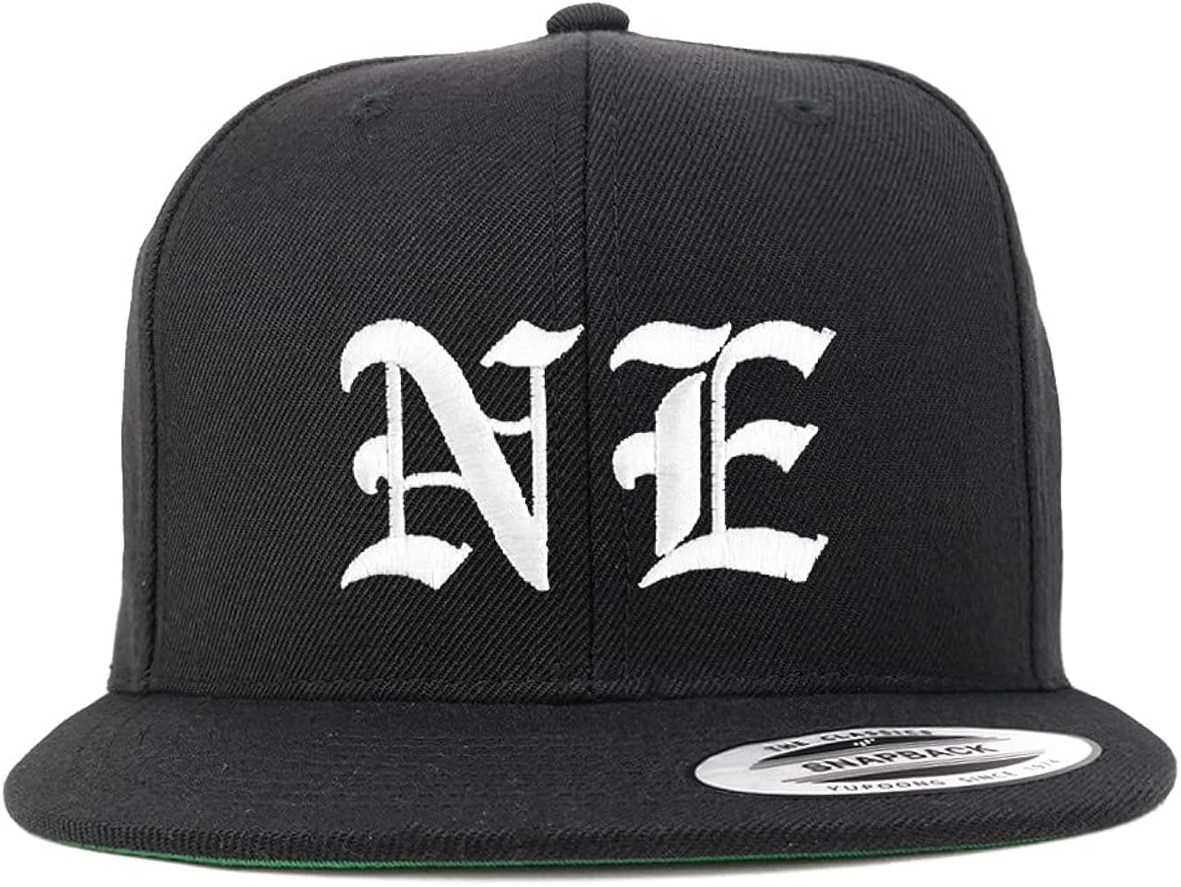 Trendy Apparel Shop Nebraska NE Old English Embroidered Flatbill Snapback