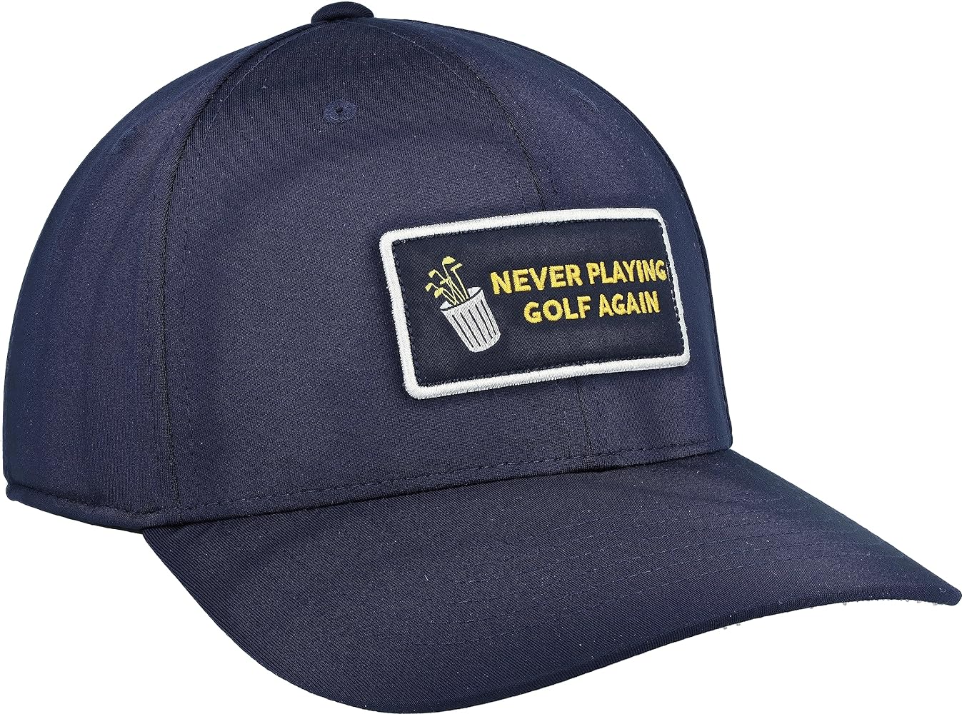 Never Playing Golf Again Cap, Navy Blazer-White Glow, OSFA