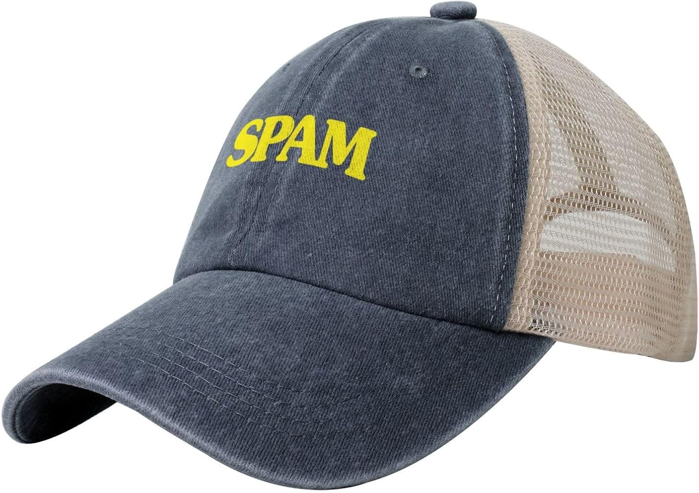 Spam Cowboy Mesh Baseball Cap Womens Mens Outdoor Baseball Caps Adjustable