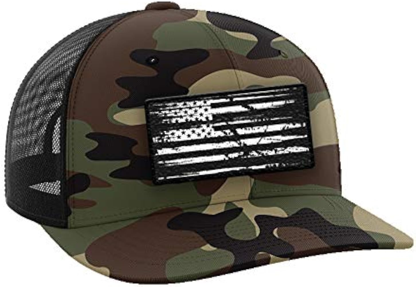 Tactical Pro Supply - Patriotic USA Snapback Hat Men or Women, Snap Closure Design, Decorated PVC Embossed Logo - One Size