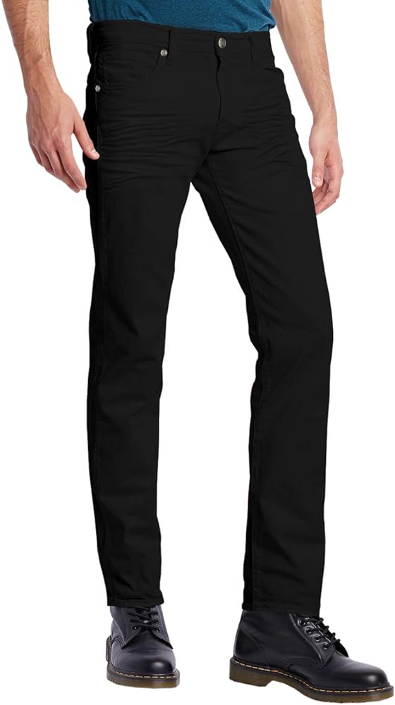 ETHANOL Men's Slim-Fit Comfort Stretch with 5 Pocket Design Straight Pants