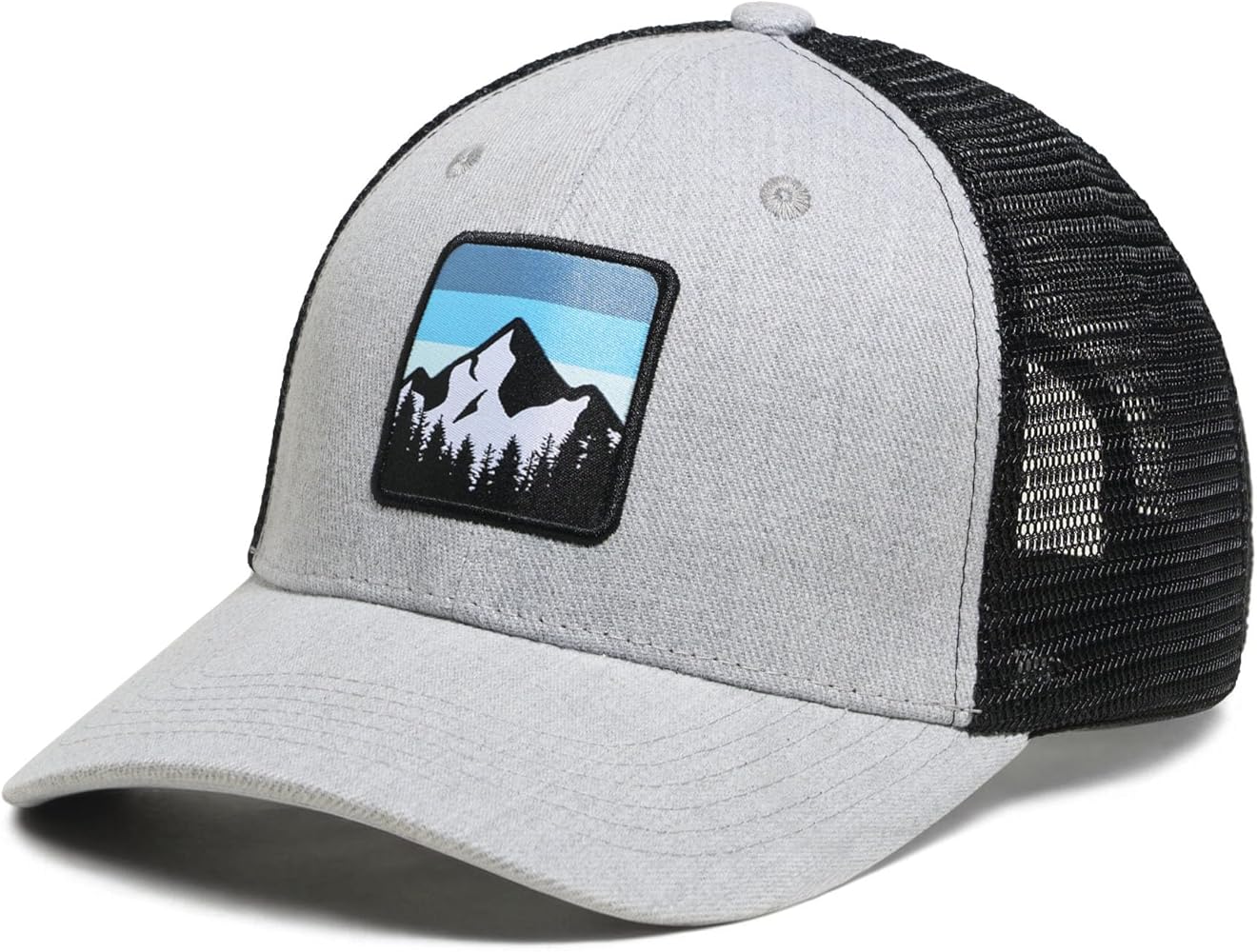 Mountains Sky Trucker Hat, Mesh Outdoor Hat for Men Women, Adjustable Snapback Baseball Cap