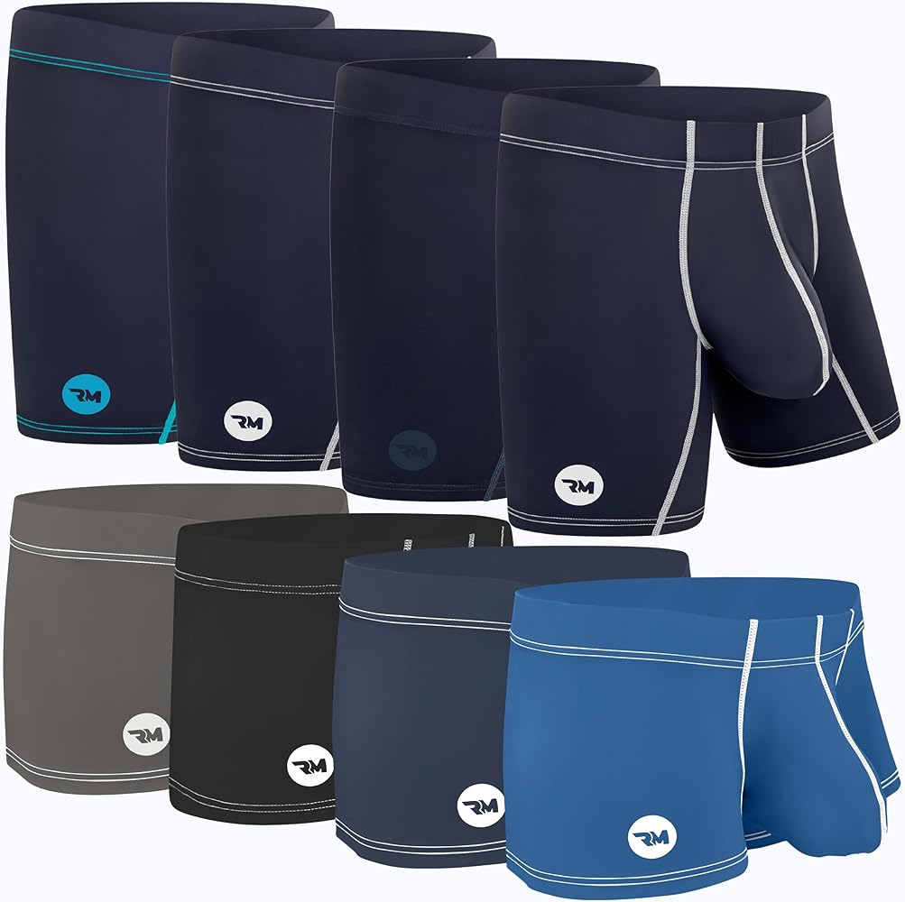 Real Men's Big and Bold Ice Silk Bulge Enhancing Underwear - 8 Pack 3in/6in Bundle for Ultimate Comfort and Confidence! - 3XL