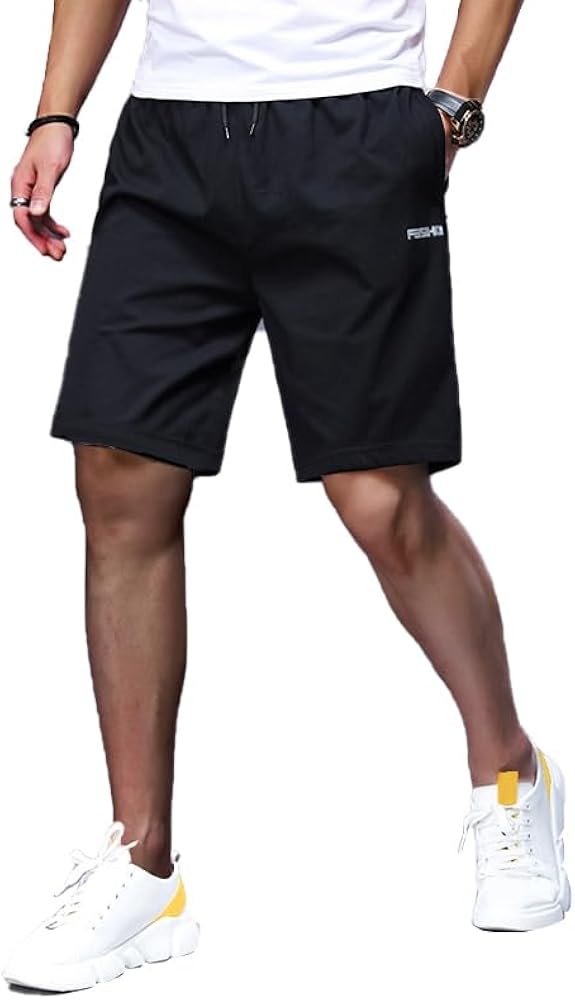 Men's Big and Tall Shorts XL-9XL with Adjustable Elastic Drawstring Plus Size Shorts for Summer