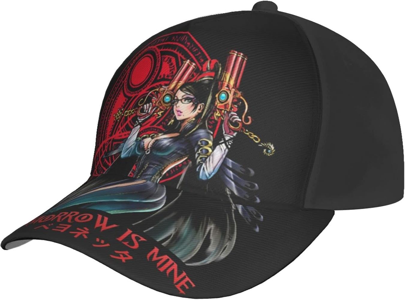 Anime Bayonetta Hats Adjustable Baseball Cap Unisex Classic Hat Daily Going Out Sports Outdoor Activities Travel Black