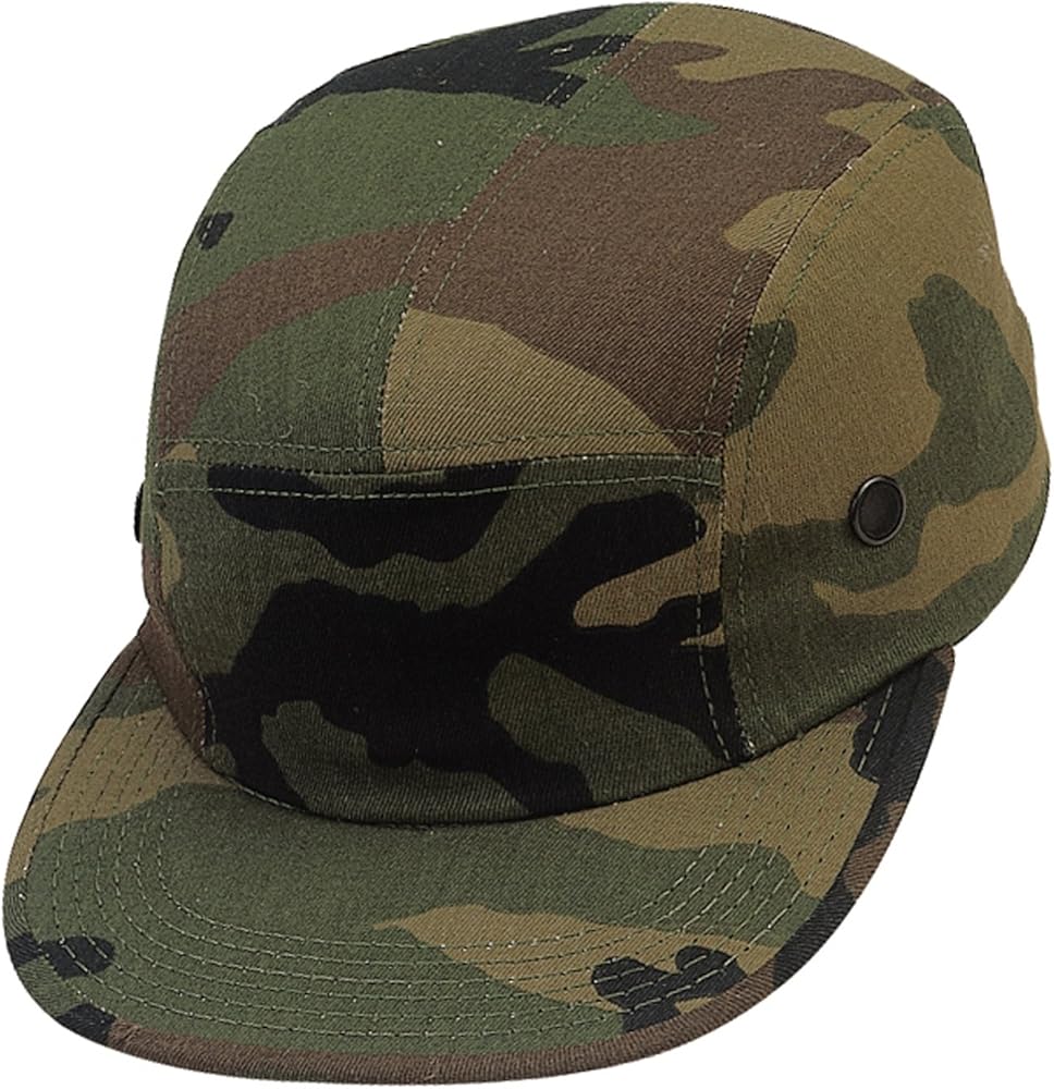 Woodland Camouflage Military Street Cap (Polyester/Cotton)